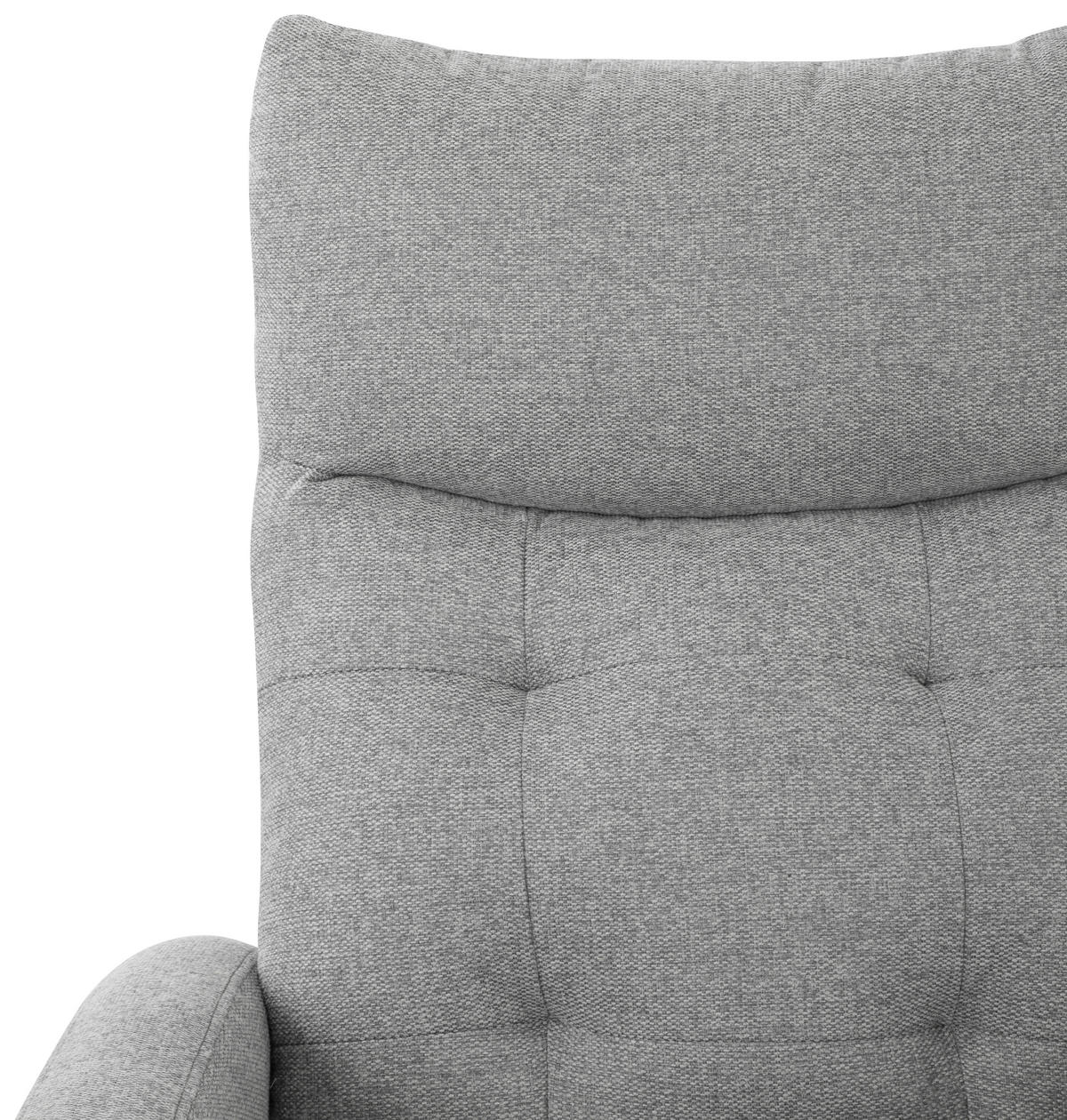 SITZGARNITUR Mikrofaser Grau  - Schwarz/Grau, Design, Textil/Metall - Livetastic