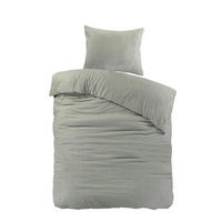 BETTWÄSCHE Flanell 135/200 cm  - Salbeigrün, Basics, Textil (135/200cm)