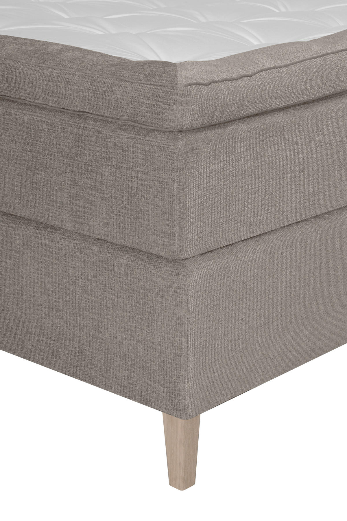 BOXSPRINGBETT 160/200 cm  in Graubraun  - Eichefarben/Graubraun, Konventionell, Holz/Textil (160/200cm) - Welnova