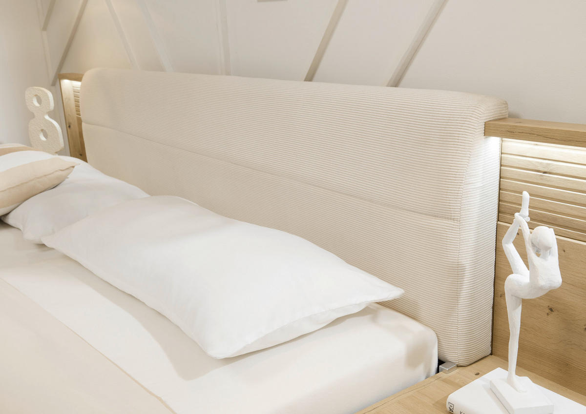 BETTANLAGE 180/200 cm  in Eiche Artisan, Beige  - Beige/Eiche Artisan, KONVENTIONELL, Holzwerkstoff/Textil (180/200cm) - Ti'me