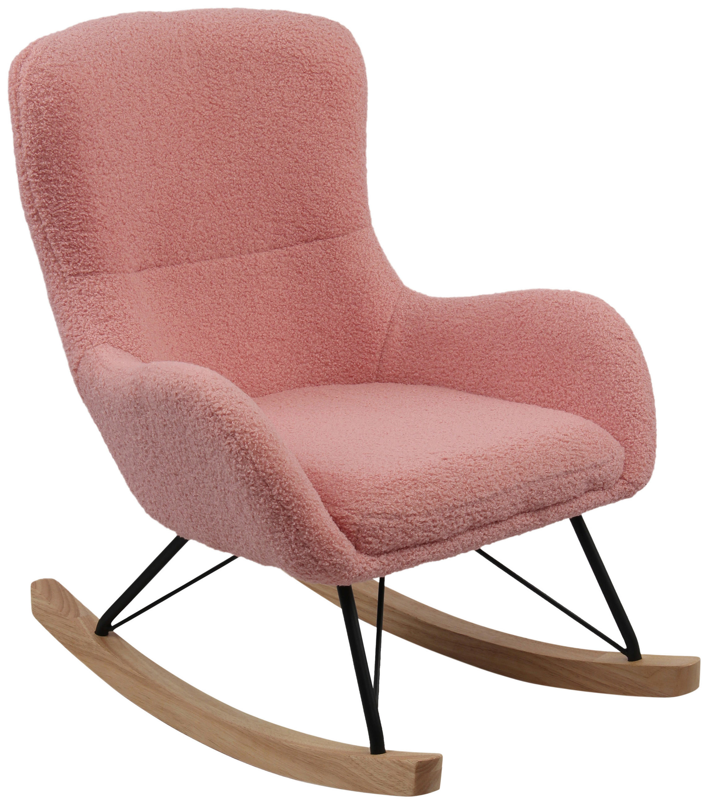 KINDER-SCHAUKELSTUHL - Pink, Basics, Holz/Textil (55/70/63cm) - Livetastic