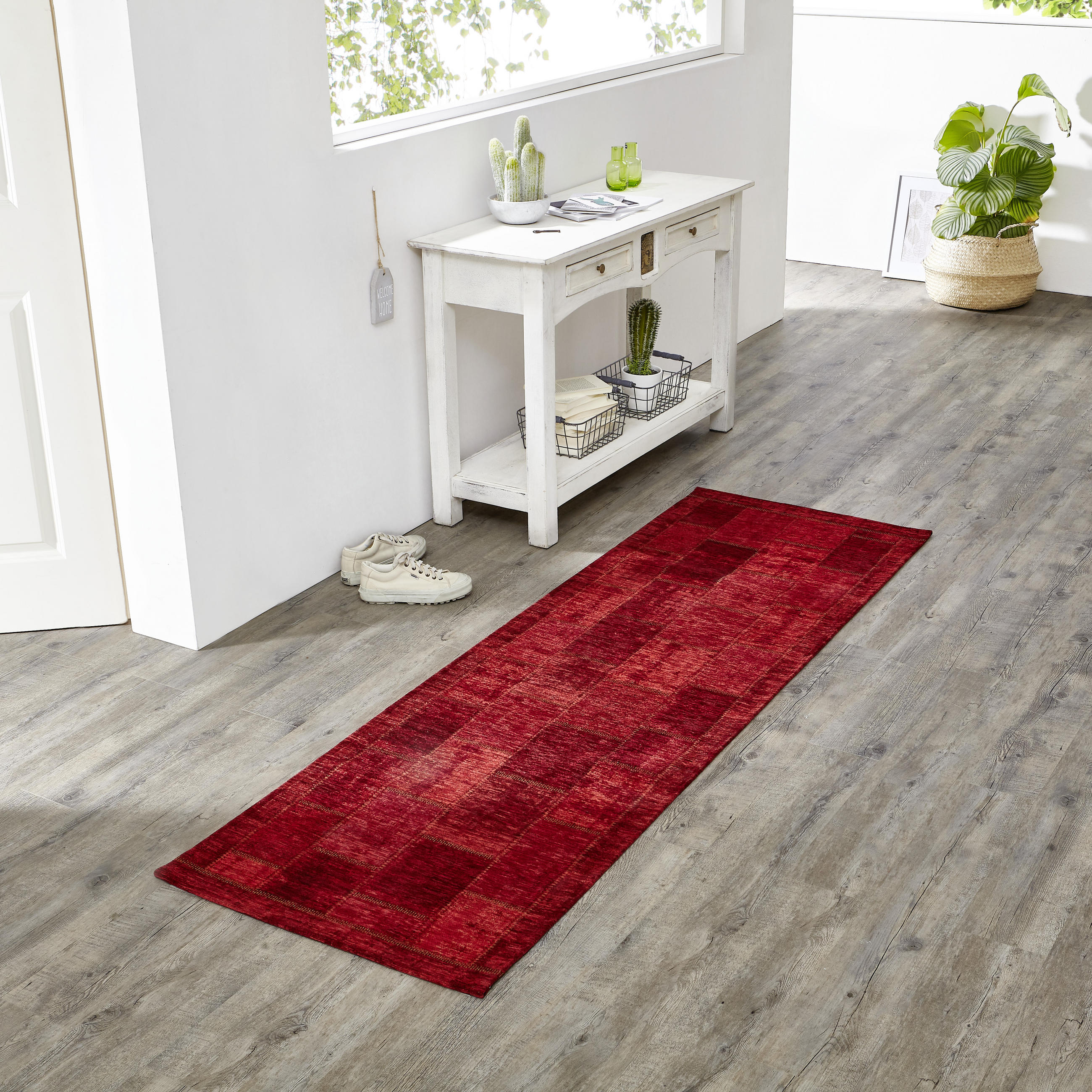LÄUFER 68/220 cm  - Dunkelrot, Trend, Textil (68/220cm) - Novel