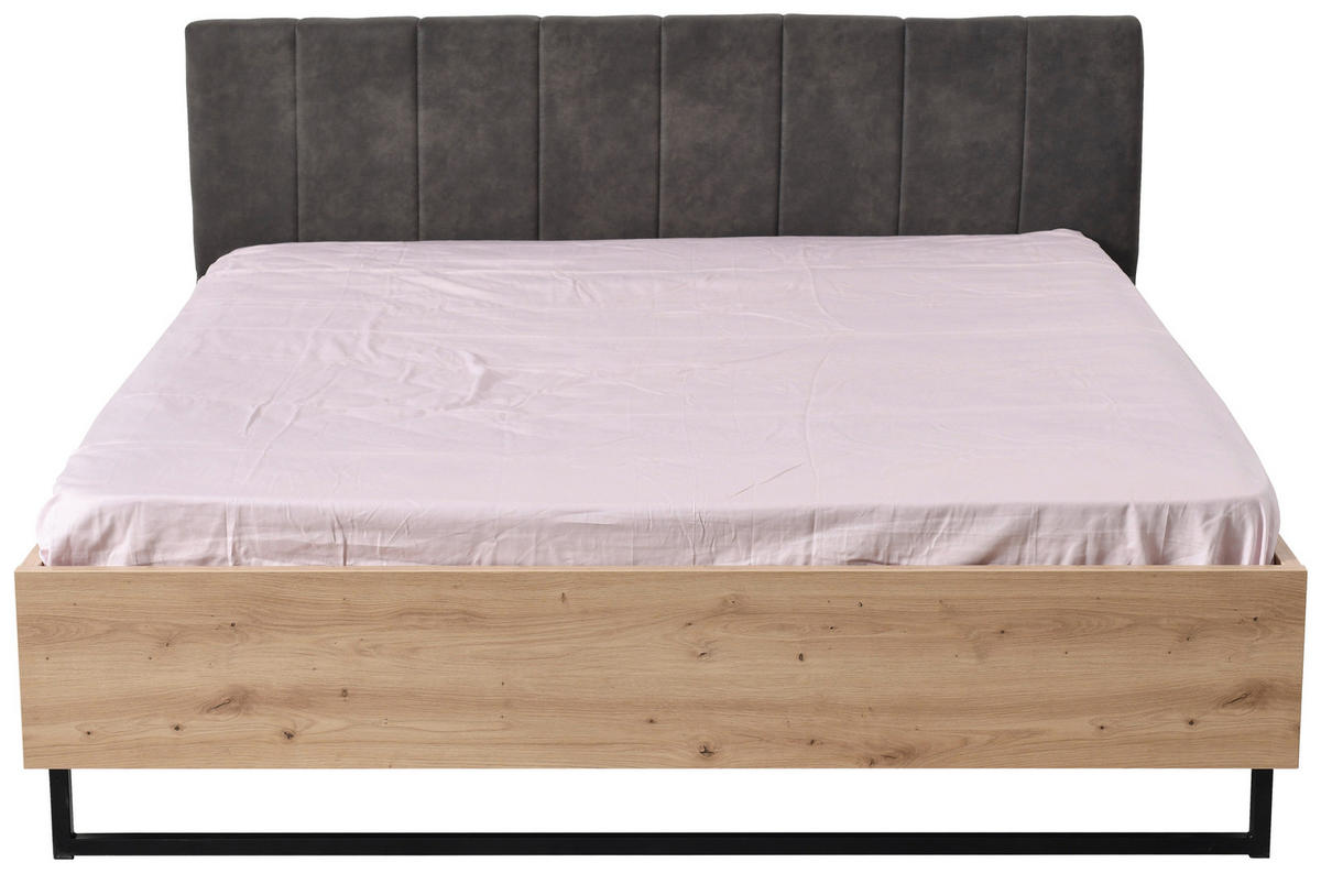 ÁGY  Artisan tölgy  - fekete/Artisan tölgy, Basics, faalapú anyag/textil (197,5/212/94cm) - Xora