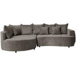 ECKSOFA in Chenille Dunkelbraun  - Dunkelbraun/Schwarz, Design, Kunststoff/Textil (194/307cm) - Carryhome