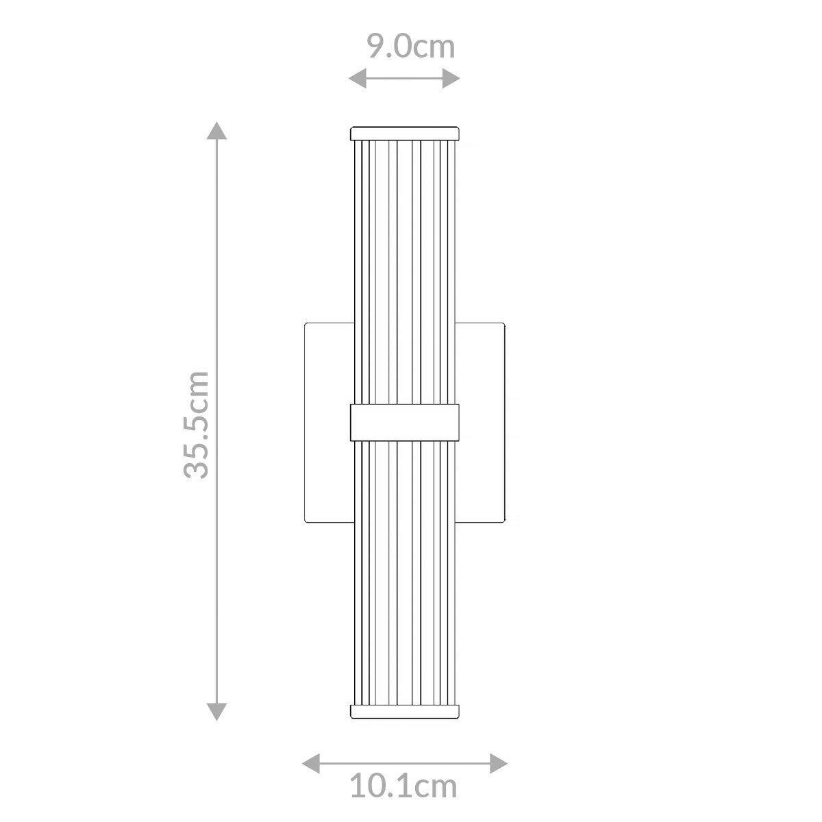 LED-WANDLEUCHTE    - Goldfarben, KONVENTIONELL, Glas/Metall (35,5/9/10,1cm) - Elstead Lighting