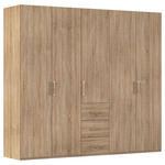 DREHTÜRENSCHRANK  in Sonoma Eiche  - Sonoma Eiche, Design, Holzwerkstoff/Kunststoff (251/223/60cm) - Novel