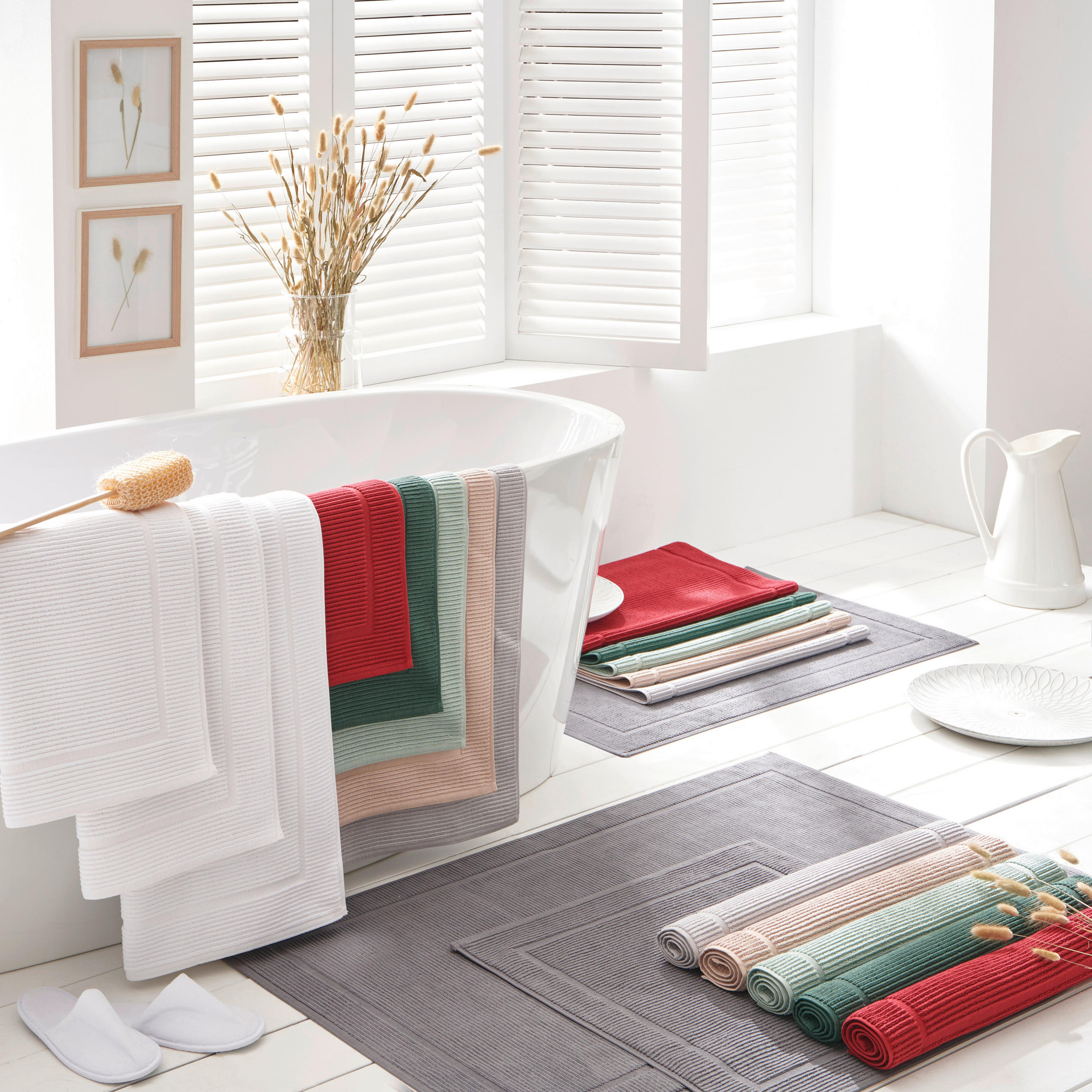 BADEMATTE Bonita 50/60 cm - Weiß, Basics, Textil (50/60cm) - Bio:Vio