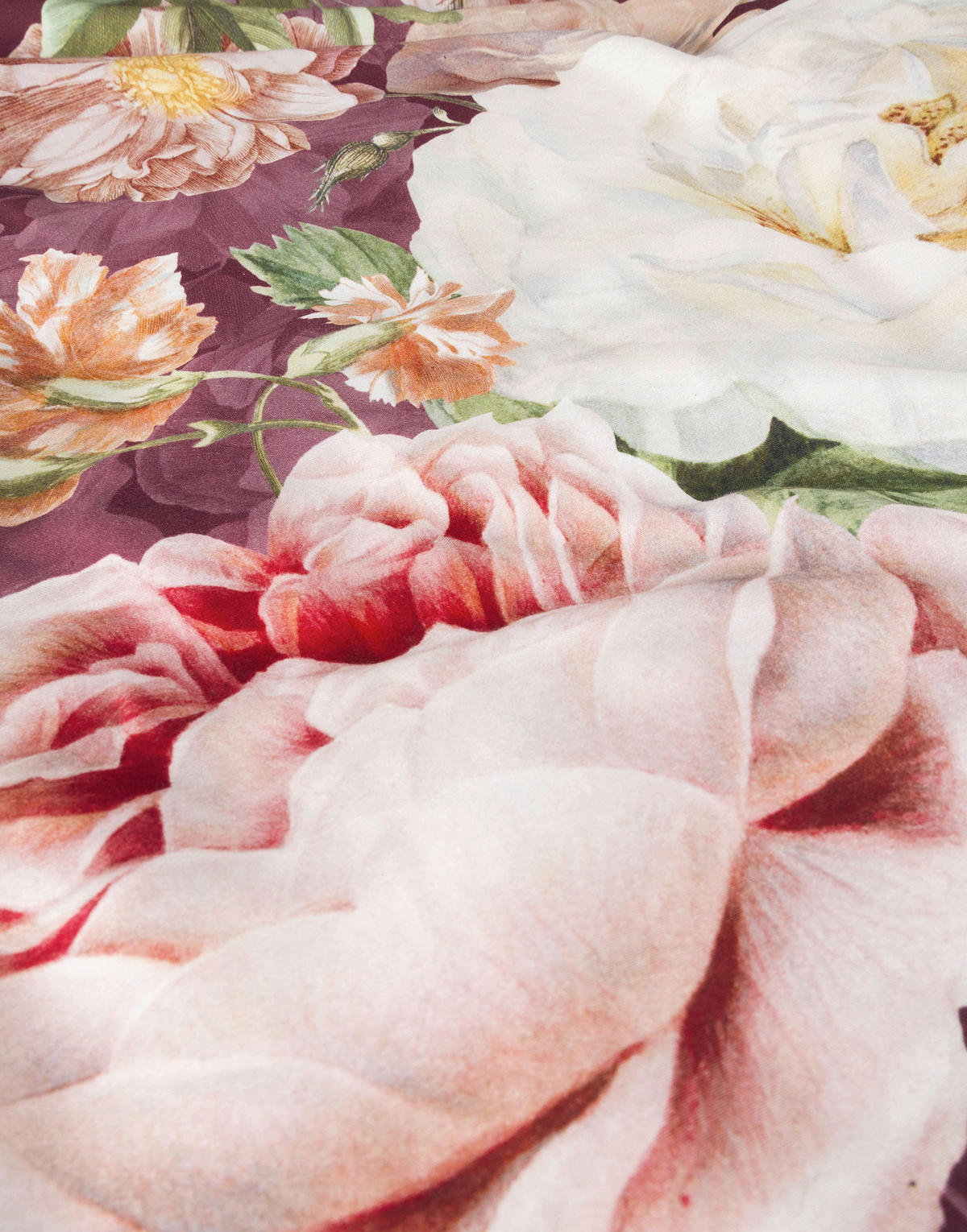 BETTWÄSCHE Orianna Satin 135/200 cm  - Weinrot, KONVENTIONELL, Textil (135/200cm) - Essenza