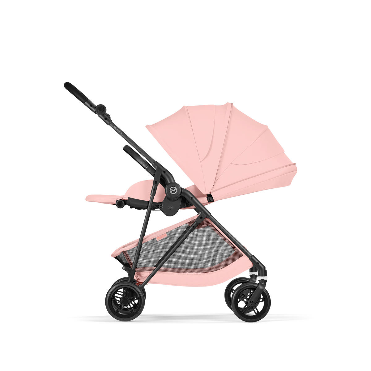 KINDERWAGEN  Melio Carbon  Candy Pink  - Hellrosa/Schwarz, Basics, Textil/Metall (82-91/49/96,5 - 107cm) - cybex GOLD