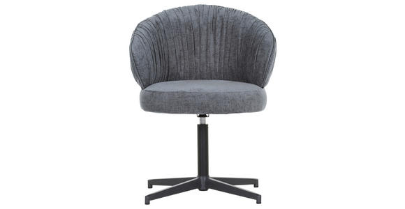 STUHL - Schwarz/Grau, Design, Textil/Metall (63/82/65cm) - Novel