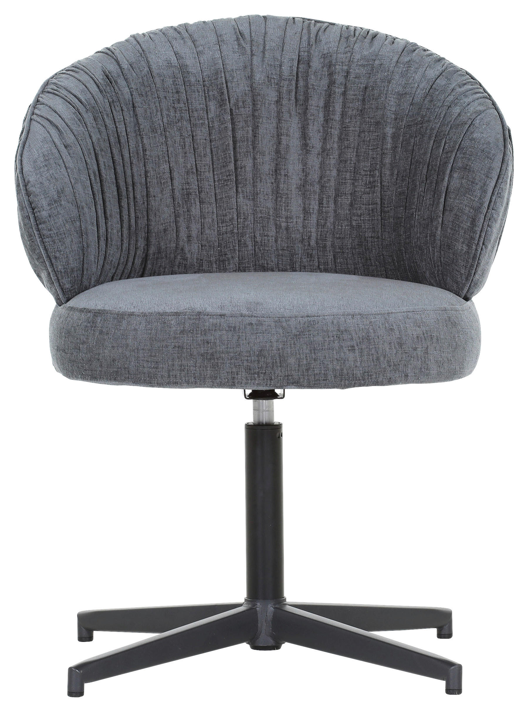 STUHL  in Flachgewebe  - Schwarz/Grau, Design, Textil/Metall (63/82/65cm) - Novel