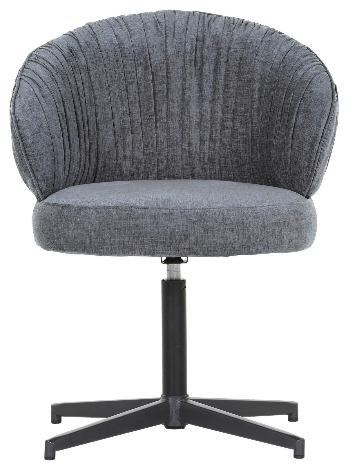 STUHL  in Flachgewebe  - Schwarz/Grau, Design, Textil/Metall (63/82/65cm) - Novel