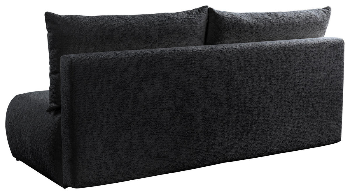 SCHLAFSOFA  mit Bettkasten erhältlich, Bettfunktion erhältlich Struktur Schwarz  - Creme/Schwarz, Design, Holz/Textil (209/100/103cm) - MID.YOU