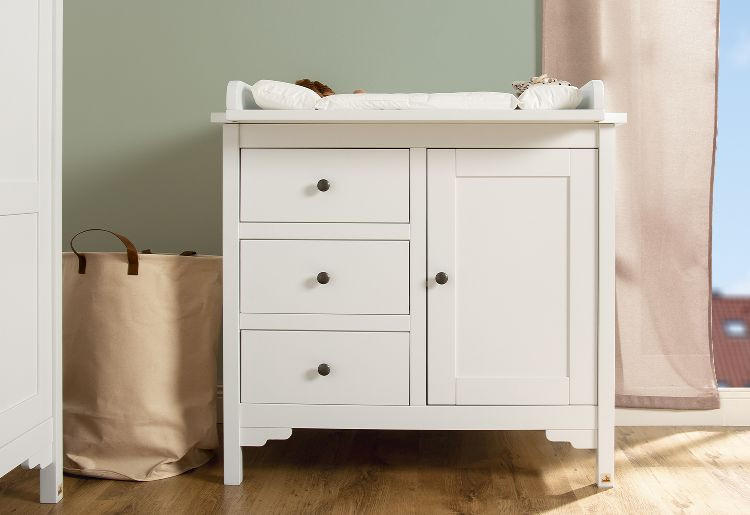 WICKELKOMMODE Chalet Weiß  - Weiß, Basics, Holz (103/78/103cm) - Pinolino