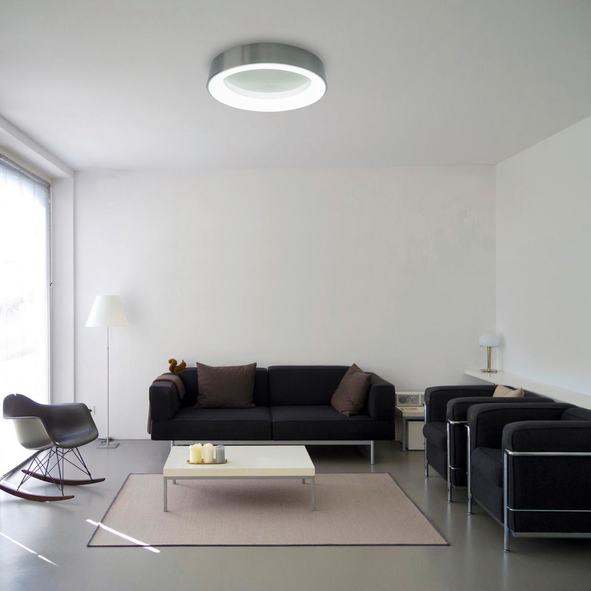 LED-DECKENLEUCHTE 46,5 cm  - Grau, Basics, Kunststoff/Metall (46,5cm) - Näve