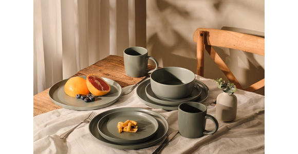 KOMBISERVICE Grün Salerno 16-teilig 4 Personen  - Grün, Trend, Keramik - Novel