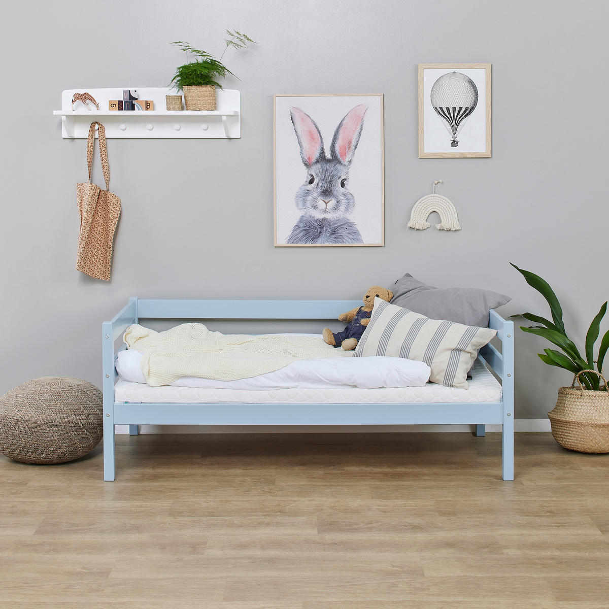 KINDER-/JUNIORBETT - Blau, MODERN, Holz (70/160cm) - MID.YOU