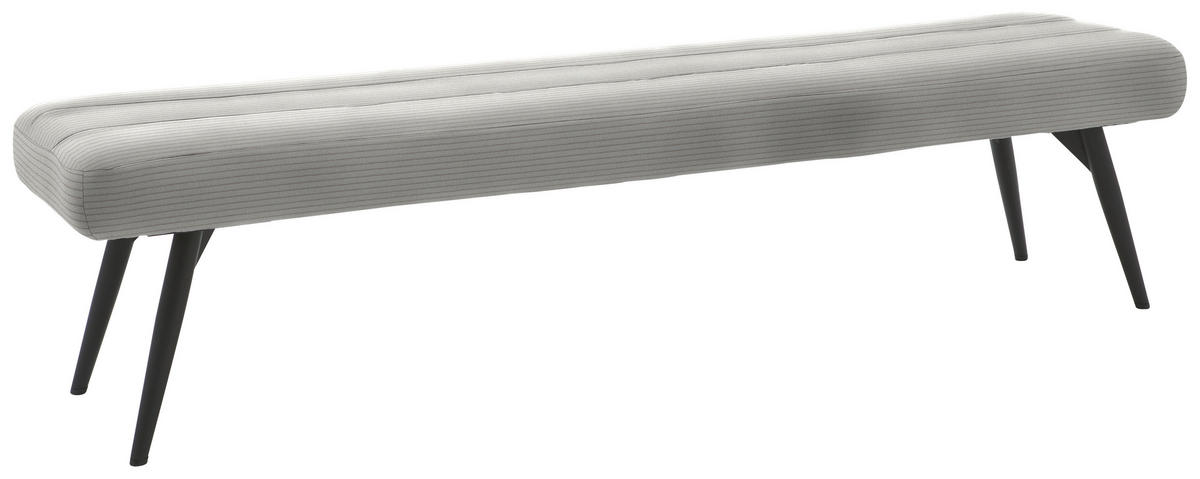 SITZBANK Textil Greige  - Greige/Schwarz, Design, Textil/Metall (200/48/47cm) - Dieter Knoll