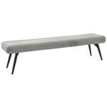 SITZBANK in Textil Greige  - Greige/Schwarz, Design, Textil/Metall (200/48/47cm) - Dieter Knoll