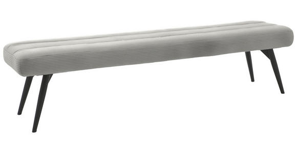 SITZBANK in Textil Greige  - Greige/Schwarz, Design, Textil/Metall (200/48/47cm) - Dieter Knoll