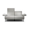 2-SITZER-SOFA Chenille Hellgrau  - Hellgrau/Schwarz, Design, Textil/Metall (164-194/85/86-94cm) - SENSOO