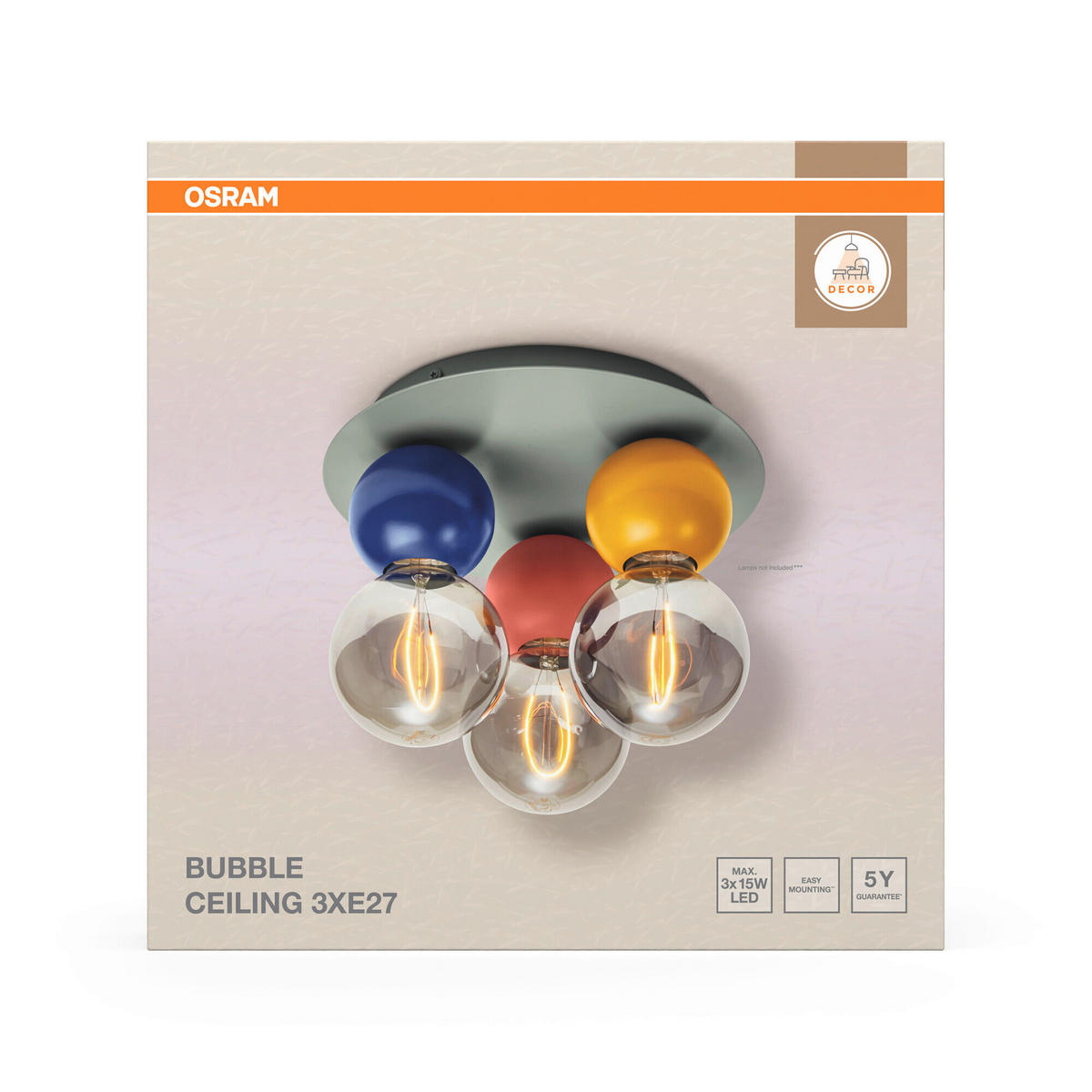 DECKENLEUCHTE  25/10.3 cm    - Design, Metall (25/10.3cm) - Osram