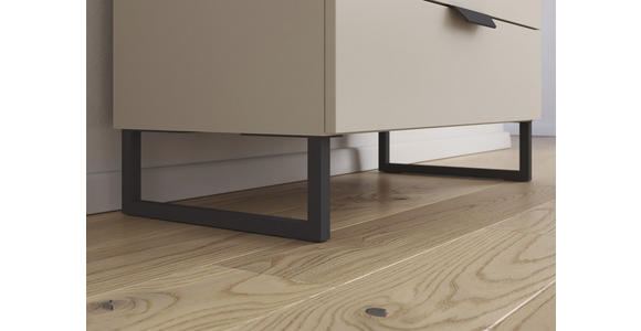 KOMMODE in 80/92/42 cm - Champagner/Dunkelgrau, Design, Holzwerkstoff/Metall (80/92/42cm) - Carryhome