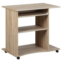 PC STŮL, Sonoma dub, 80/50/75 cm - Sonoma dub, Konvenční, kompozitní dřevo/plast (80/50/75cm) - MID.YOU