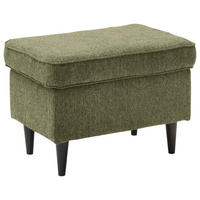 HOCKER Webstoff Olivgrün  - Schwarz/Olivgrün, Basics, Textil (63/43/42cm) - MID.YOU