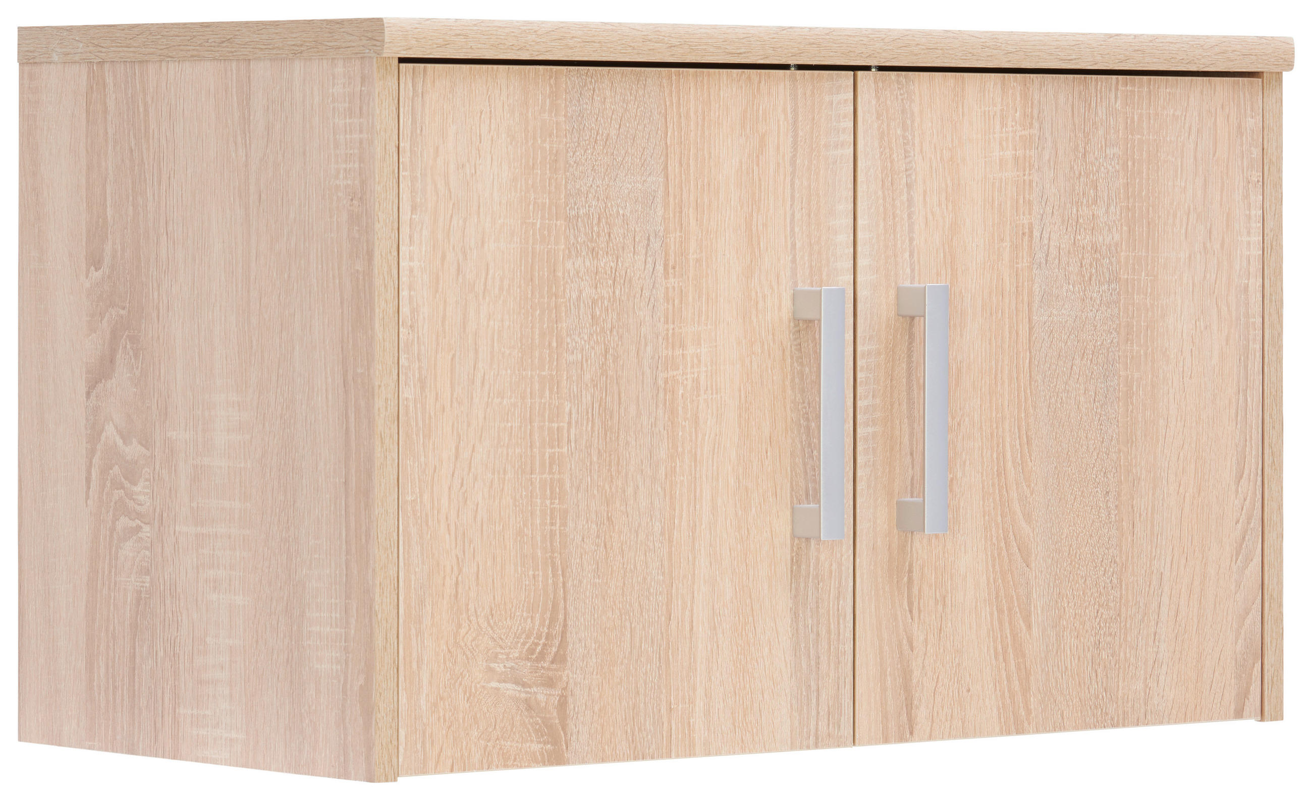 AUFSATZSCHRANK Sonoma Eiche - Silberfarben/Sonoma Eiche, Basics, Metall (72/43/36cm) - Xora