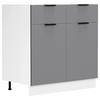 KÜCHENUNTERSCHRANK 80/82/46 cm  in Anthrazit, Weiß  - Anthrazit/Weiß, Trend, Holzwerkstoff/Kunststoff (80/82/46cm) - MID.YOU
