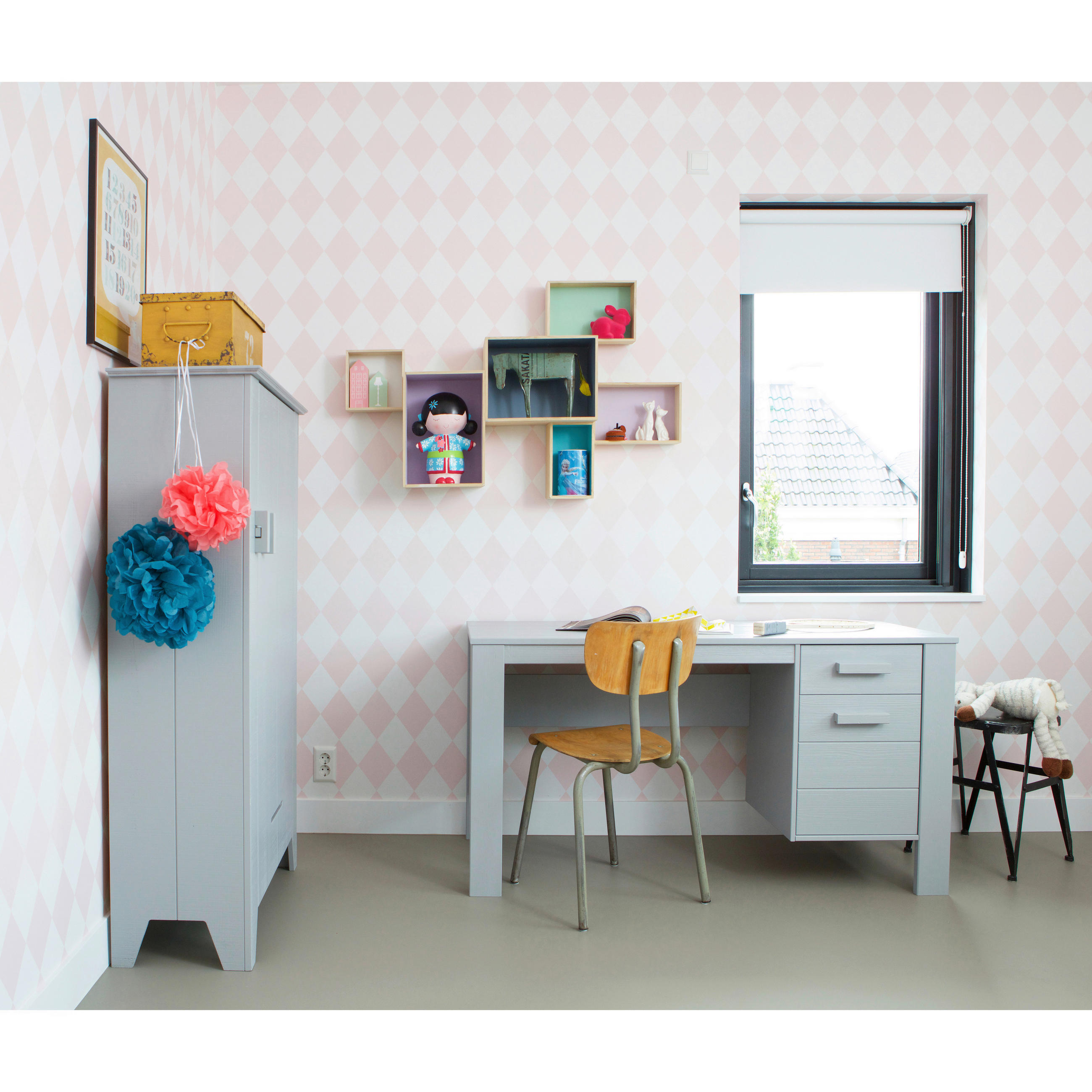 SCHREIBTISCH 141/59/74 cm  in Grau  - Grau, Design, Holz (141/59/74cm) - Livetastic