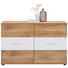 KOMMODE 130/83/41 cm - Eichefarben/Alufarben, Design, Holzwerkstoff/Kunststoff (130/83/41cm) - Carryhome KOMMODE 130/83/41 cm - Eichefarben/Alufarben, Design, Holzwerkstoff/Kunststoff (130/83/41cm) - Carryhome