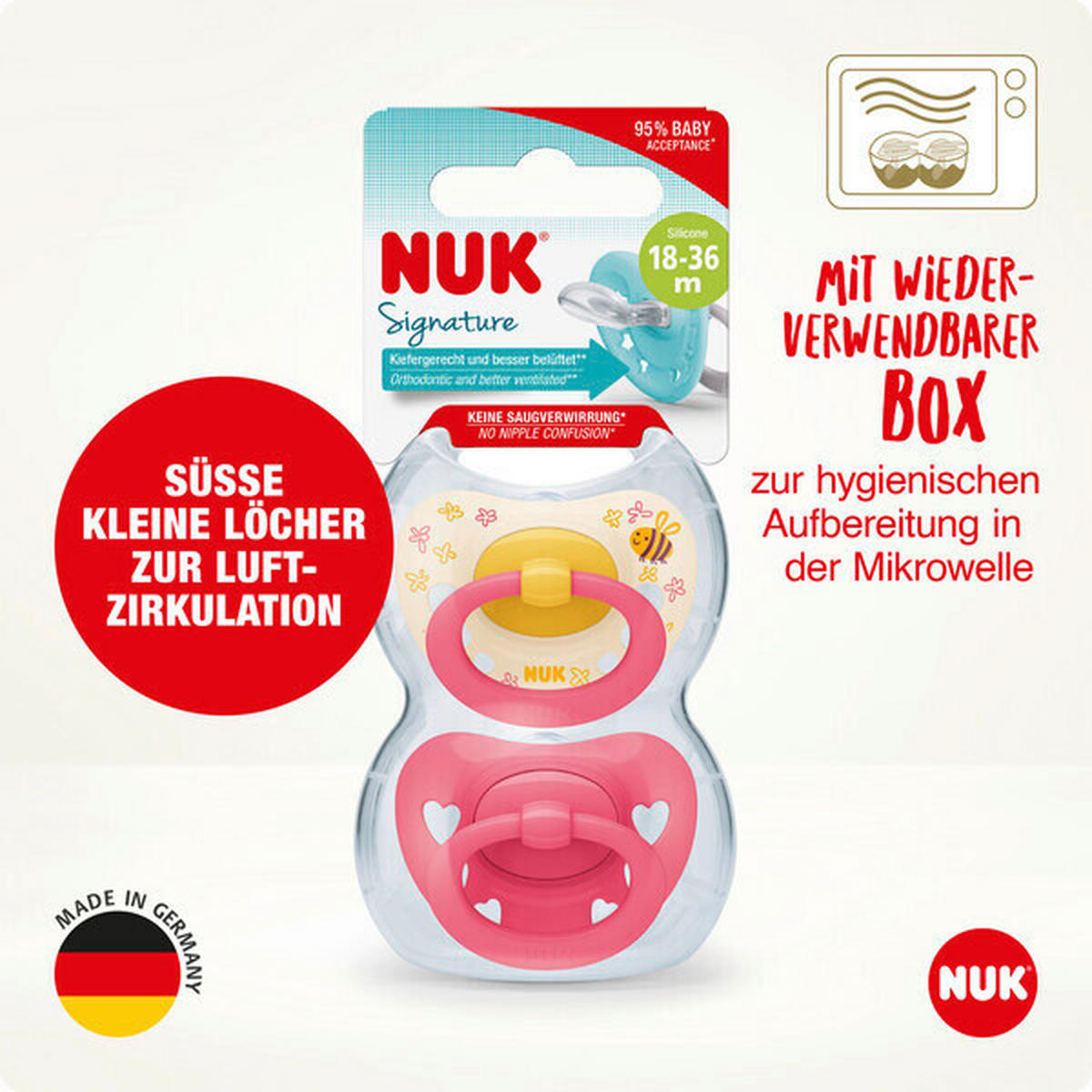 SCHNULLER 18 Monat(e)  - Basics (5,3/6/13,5cm) - NUK