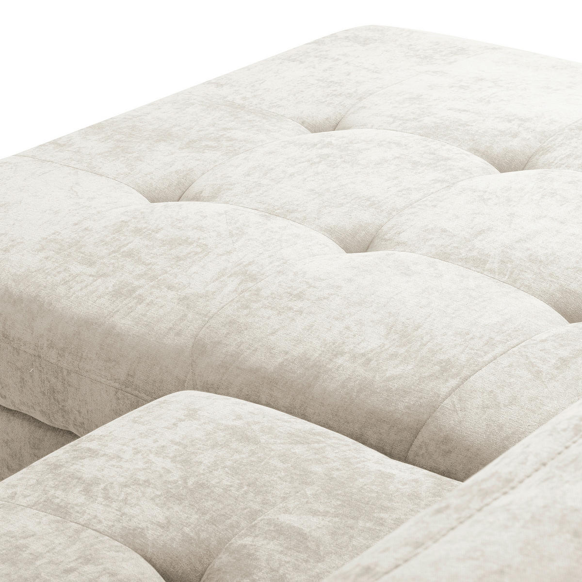 ECKSOFA  Webstoff Creme  - Creme/Schwarz, Design, Textil/Metall (195/268cm) - Livetastic