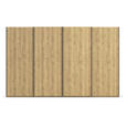 SCHWEBETÜRENSCHRANK 360/223/68 cm 4-türig Eichefarben  - Eichefarben/Schwarz, Design, Holz/Holzwerkstoff (360/223/68cm) - Novel