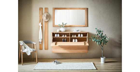 SCHUHSCHRANK 140,2/75,1/35 cm  - Kernbuche, KONVENTIONELL, Holz/Holzwerkstoff (140,2/75,1/35cm) - Linea Natura