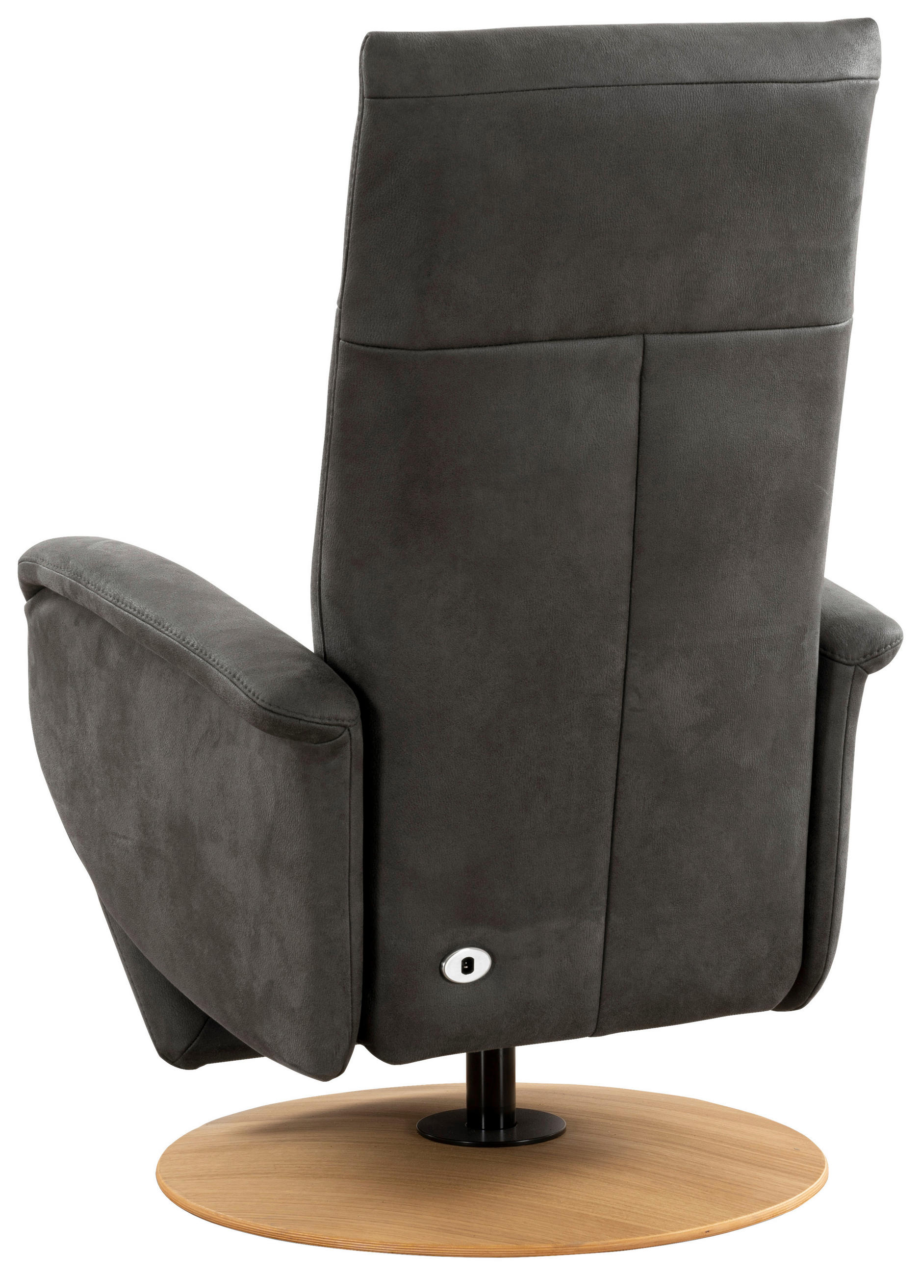 DREHSTUHL Mikrofaser Anthrazit  - Eichefarben/Anthrazit, KONVENTIONELL, Holz/Textil (75/112/82cm) - Sit & More