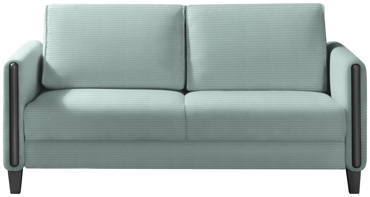 SCHLAFSOFA in Holz, Textil Schwarz, Hellblau  - Schwarz/Hellblau, Design, Holz/Textil (174/88/104cm) - Niels Andersson