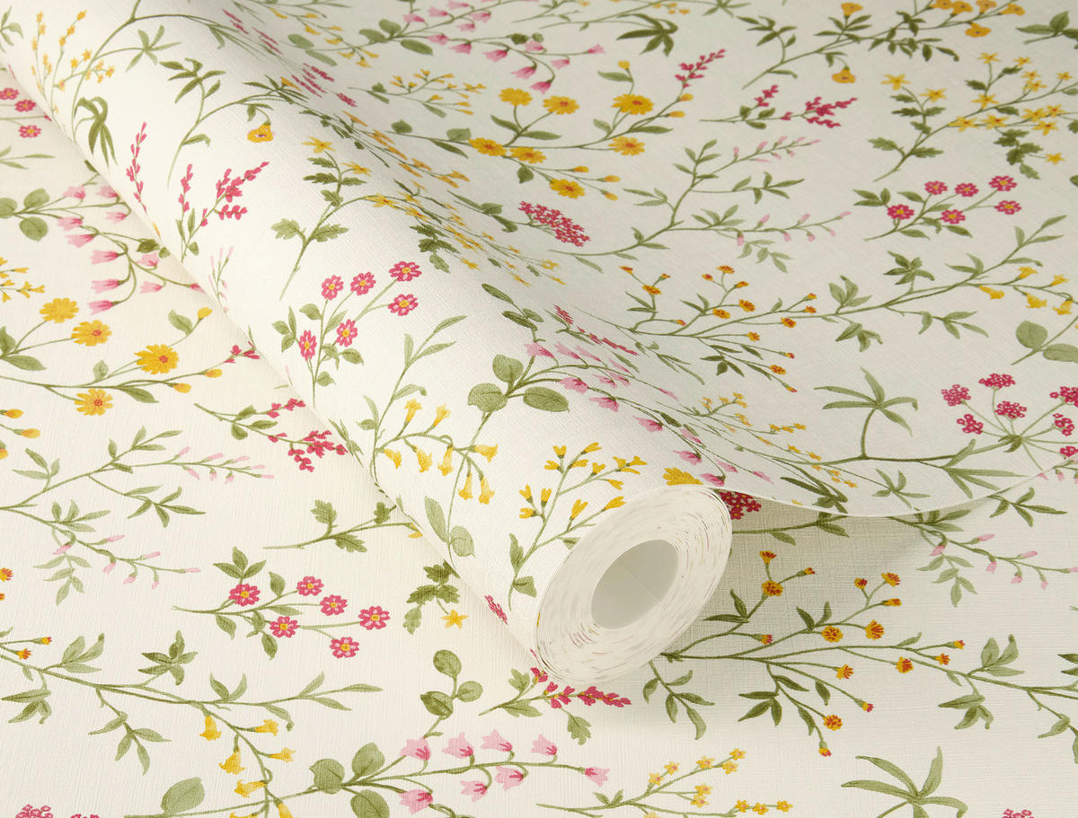 TAPETE - Weiß, ROMANTIK / LANDHAUS, Textil (600/53cm) - Tesa