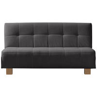 SCHLAFSOFA Anthrazit Stoffauswahl, Schlafen auf Sitzhöhe  - Anthrazit/Naturfarben, Design, Holz/Textil (165/92/102cm) - Novel