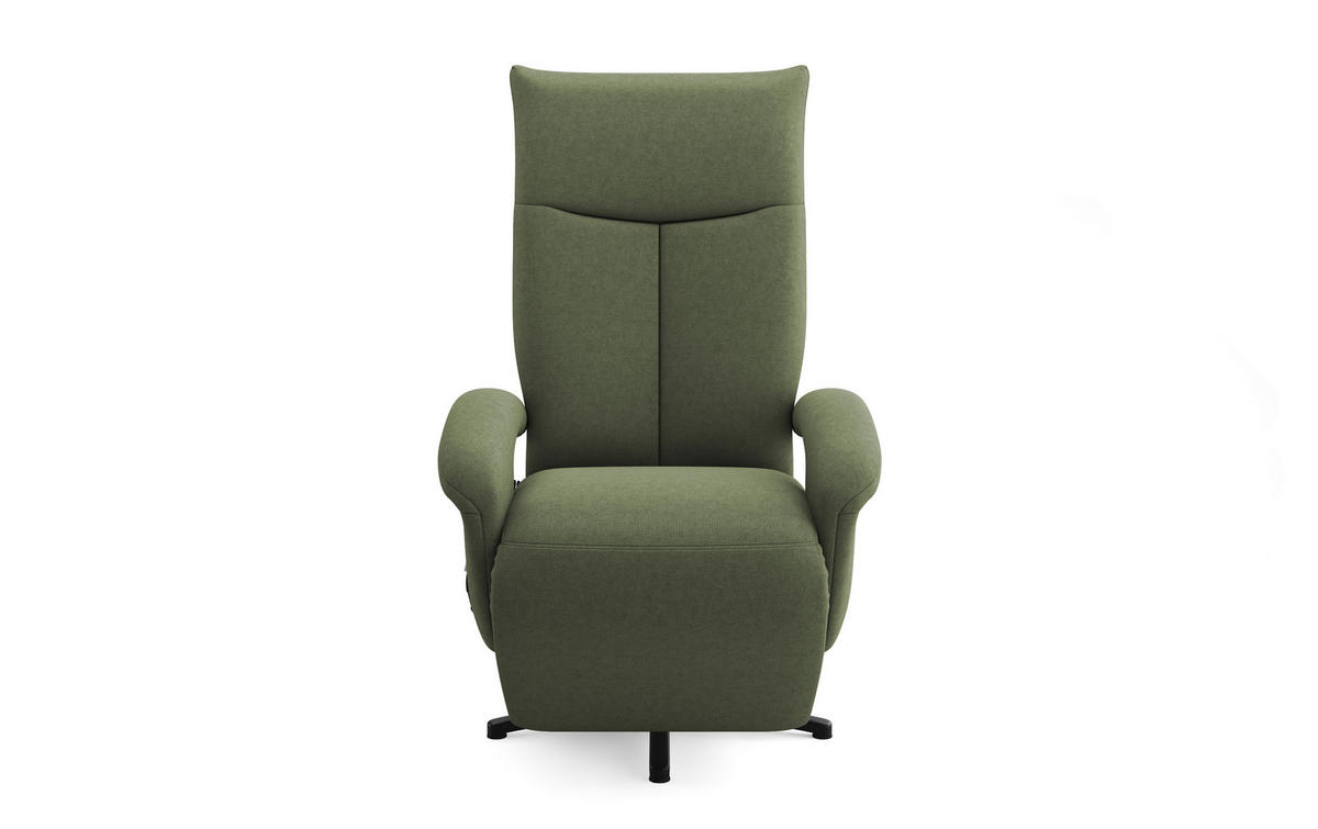 SESSEL in Flachgewebe Olivgrün  - Schwarz/Olivgrün, KONVENTIONELL, Textil/Metall (74/112/82cm) - Sit & More