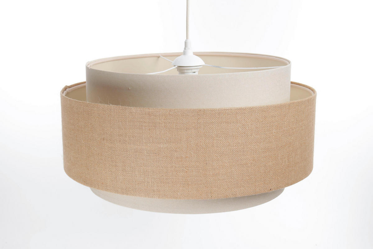 HÄNGELEUCHTE Boho Elegant 50/92 cm   - Karamell/Creme, Trend, Kunststoff/Textil (50/92cm)