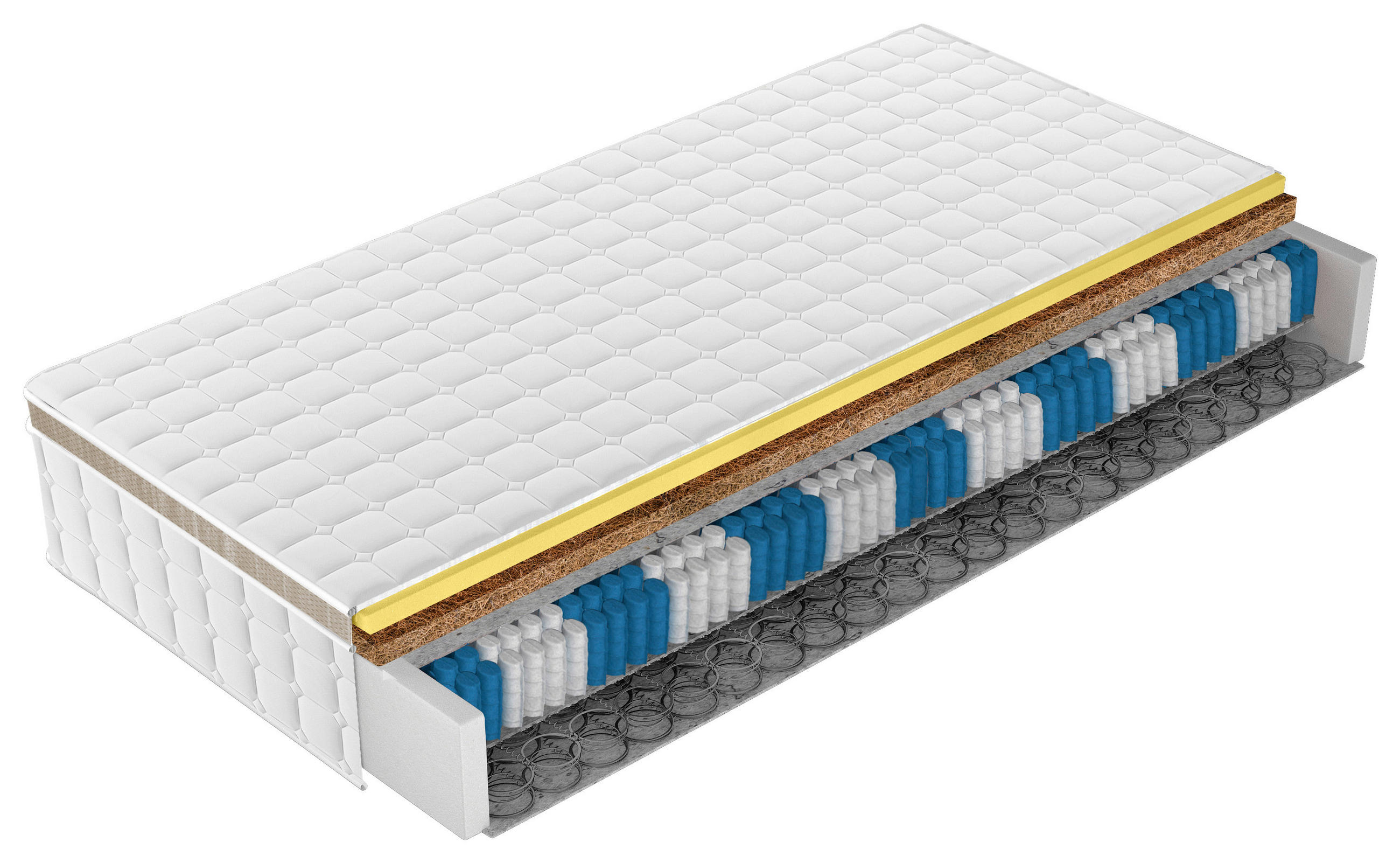 BOXSPRINGMATRATZE - Weiß, Textil (180/200cm)