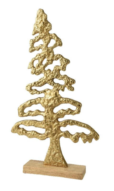 DEKOBAUM  - Goldfarben, Basics, Holz (24,50/6,50/42,00cm) - X-Mas