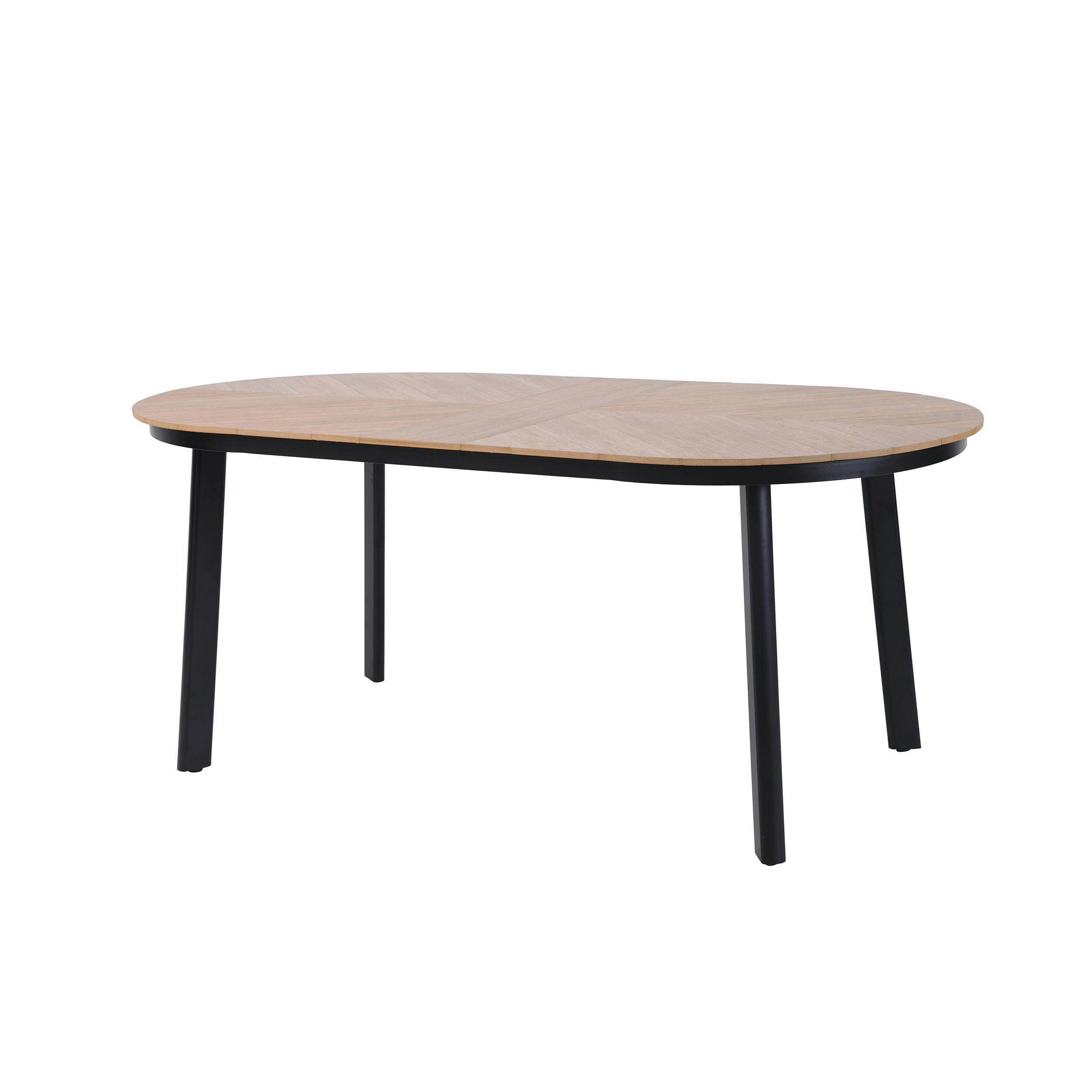 GARTENTISCH 200/100/74 cm Metall, Kunststoff, Holzwerkstoff  - Schwarz, Basics, Holzwerkstoff/Kunststoff (200/100/74cm)