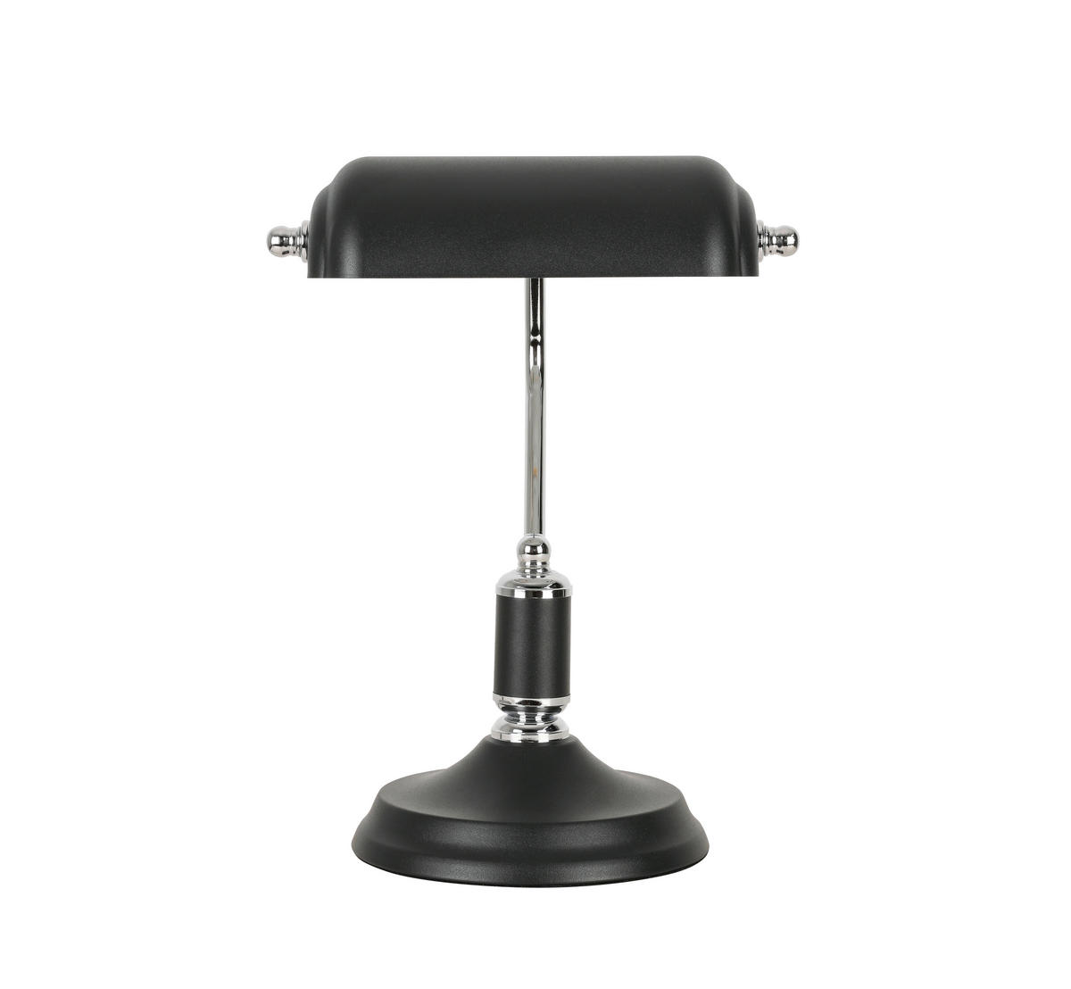 STOLNÍ LAMPA, E27, 26,5/18/37 cm - černá/barvy chromu, Konvenční, kov (26,5/18/37cm) - Novel