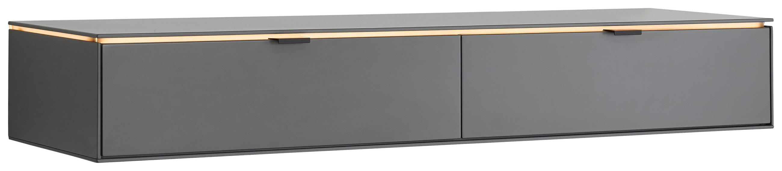 HÄNGEELEMENTAnthrazit   - Anthrazit/Schwarz, Design, Holzwerkstoff/Metall (140/20,5/40cm) - Dieter Knoll