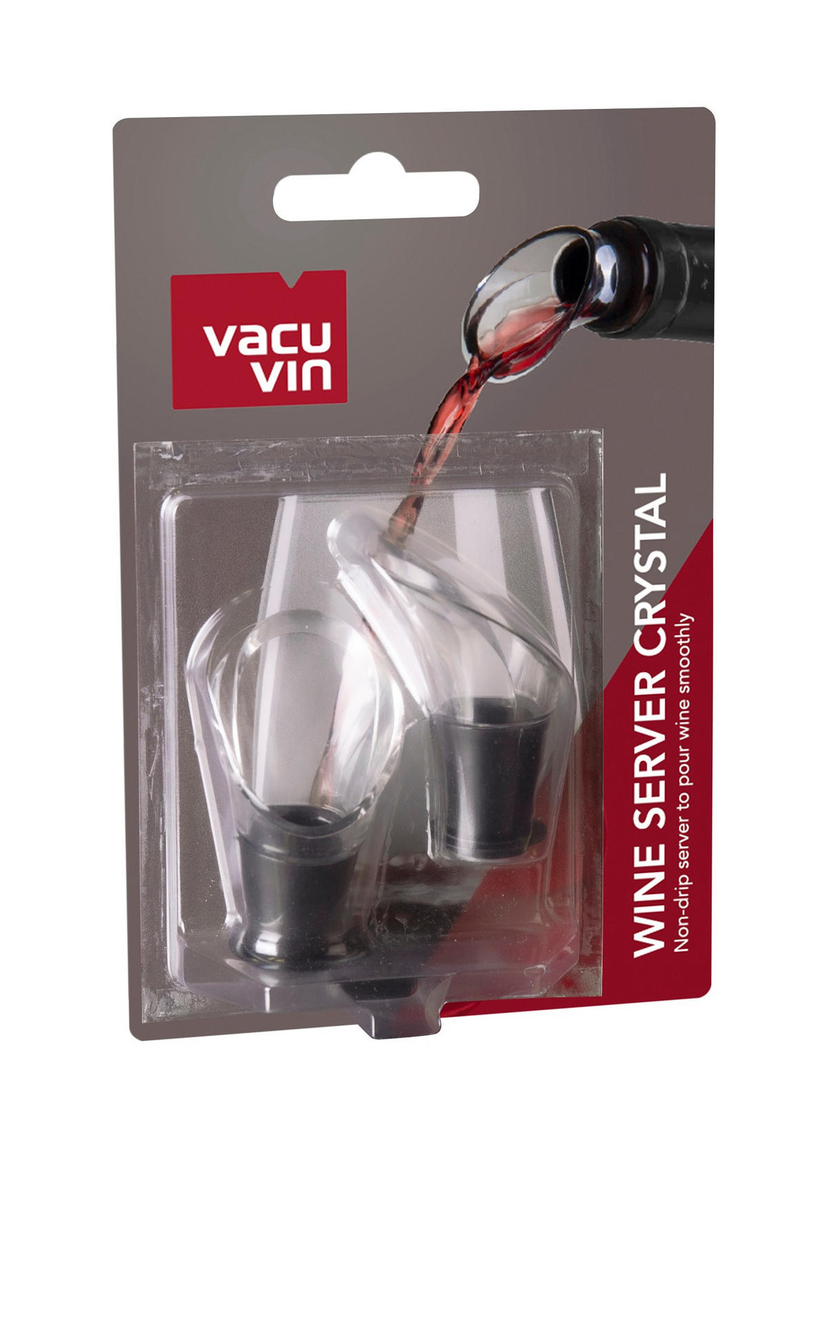 LIJEVAK ZA POSLUŽIVANJE VINA    - prozirno/crna, Basics, plastika (10.5/16/3.4cm) - Vacu Vin