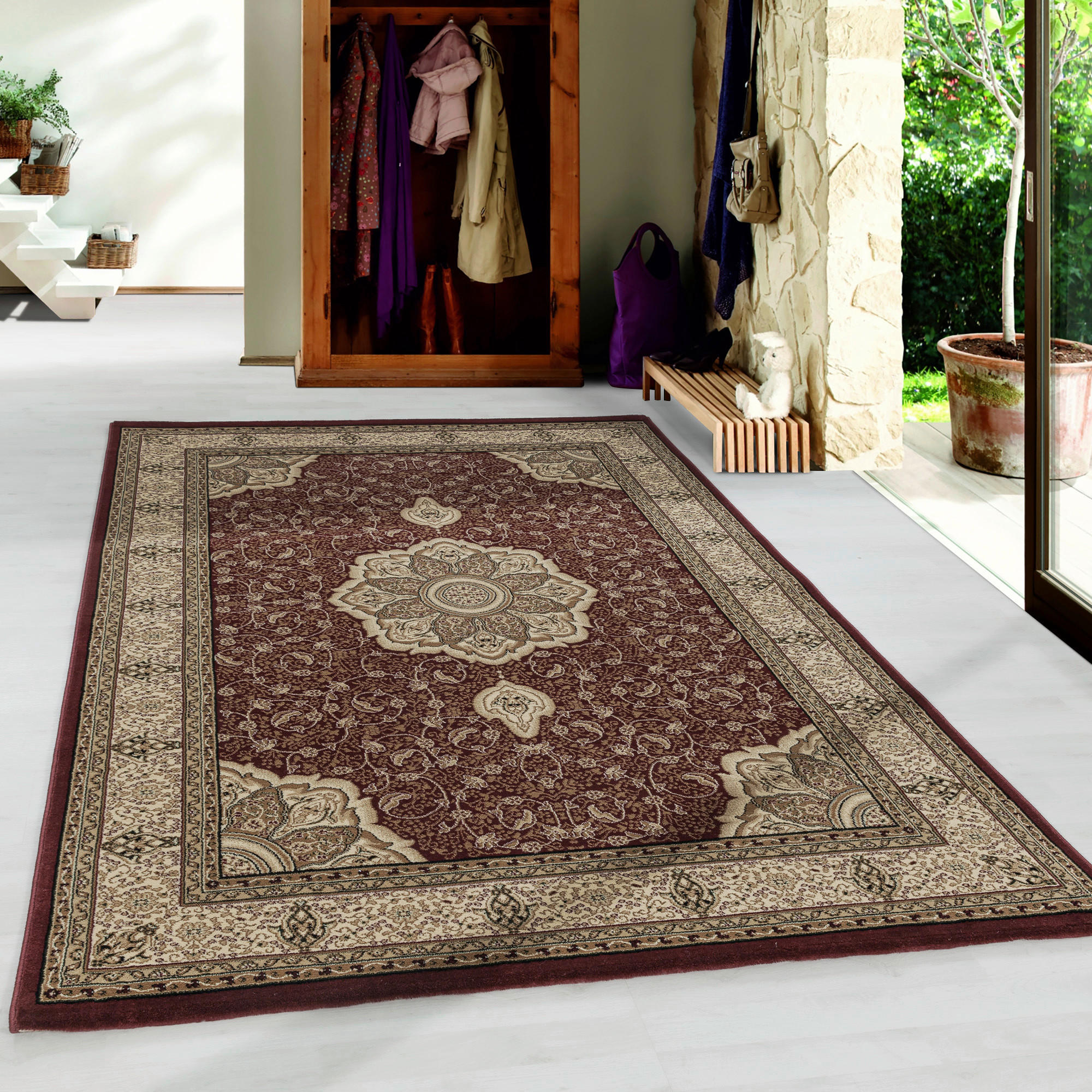VÄVD MATTA 300/400 cm Kashmir 2601 Rot  - röd, Lifestyle, textil (300/400cm)